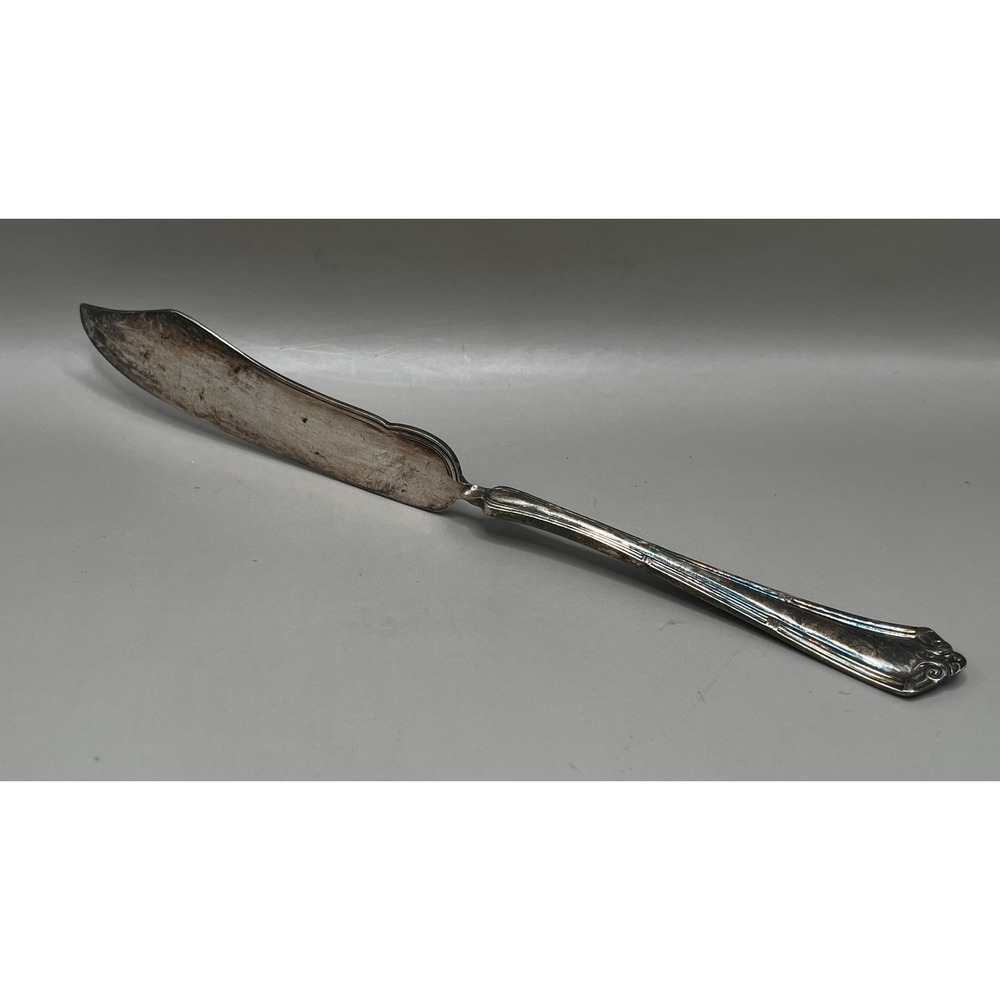 Wm Rogers & Son AA Silverplate Master Butter Knife Art Deco Fluted Handle 7.25